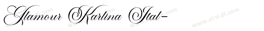 Glamour Karlina Ital字体转换